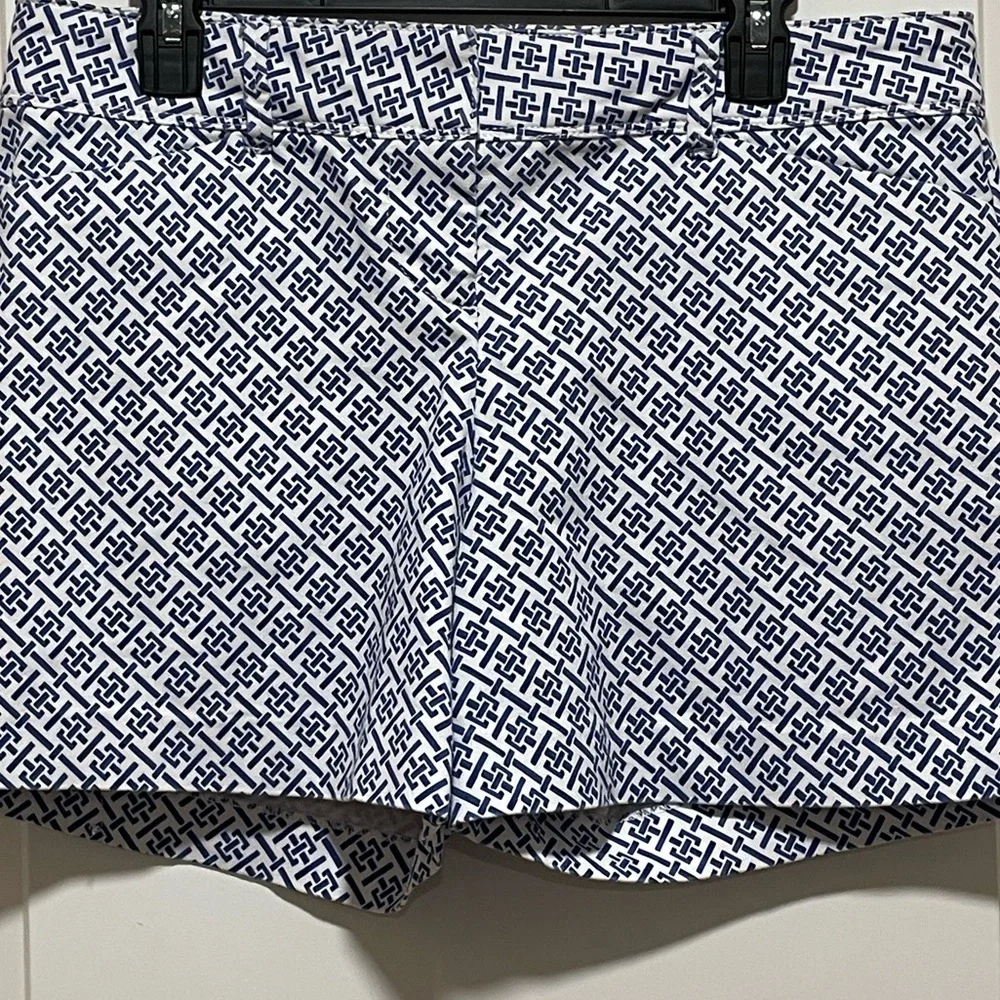 The Limited Size 10 5” Navy & White Weave Patterned Preppy Beach Resort Shorts